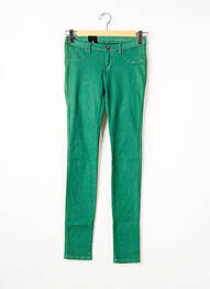 Jegging tissage popeline taille basse vert DR DENIM femme