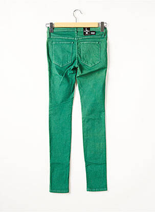 Jegging tissage popeline taille basse vert DR DENIM femme
