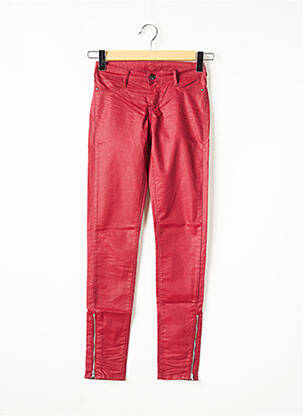 Jegging zippé bas des jambes taille basse rouge TEDDY SMITH femme