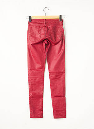 Jegging zippé bas des jambes taille basse rouge TEDDY SMITH femme