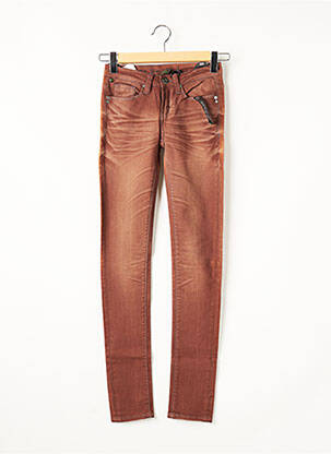 Jeans coupe slim slim taille basse marron ONE GREEN ELEPHANT femme