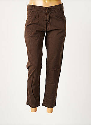 Pantalon droit stretch taille normale marron KILL DEAL femme