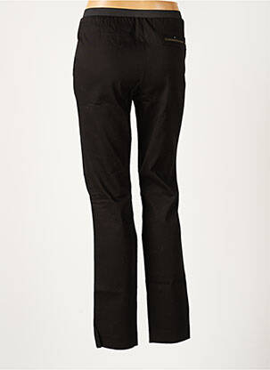 Pantalon droit fermeture zippée sous rabat avec crochet noir MY PANTS femme