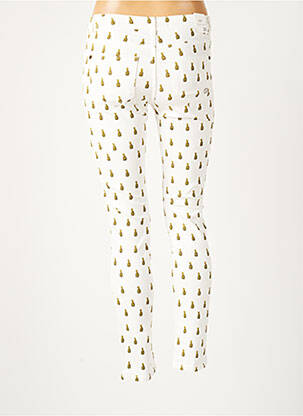 Jeans skinny tissage brut taille basse blanc LABDIP femme