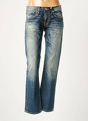 Jeans coupe droite broderie rivets taille normale bleu LTB femme