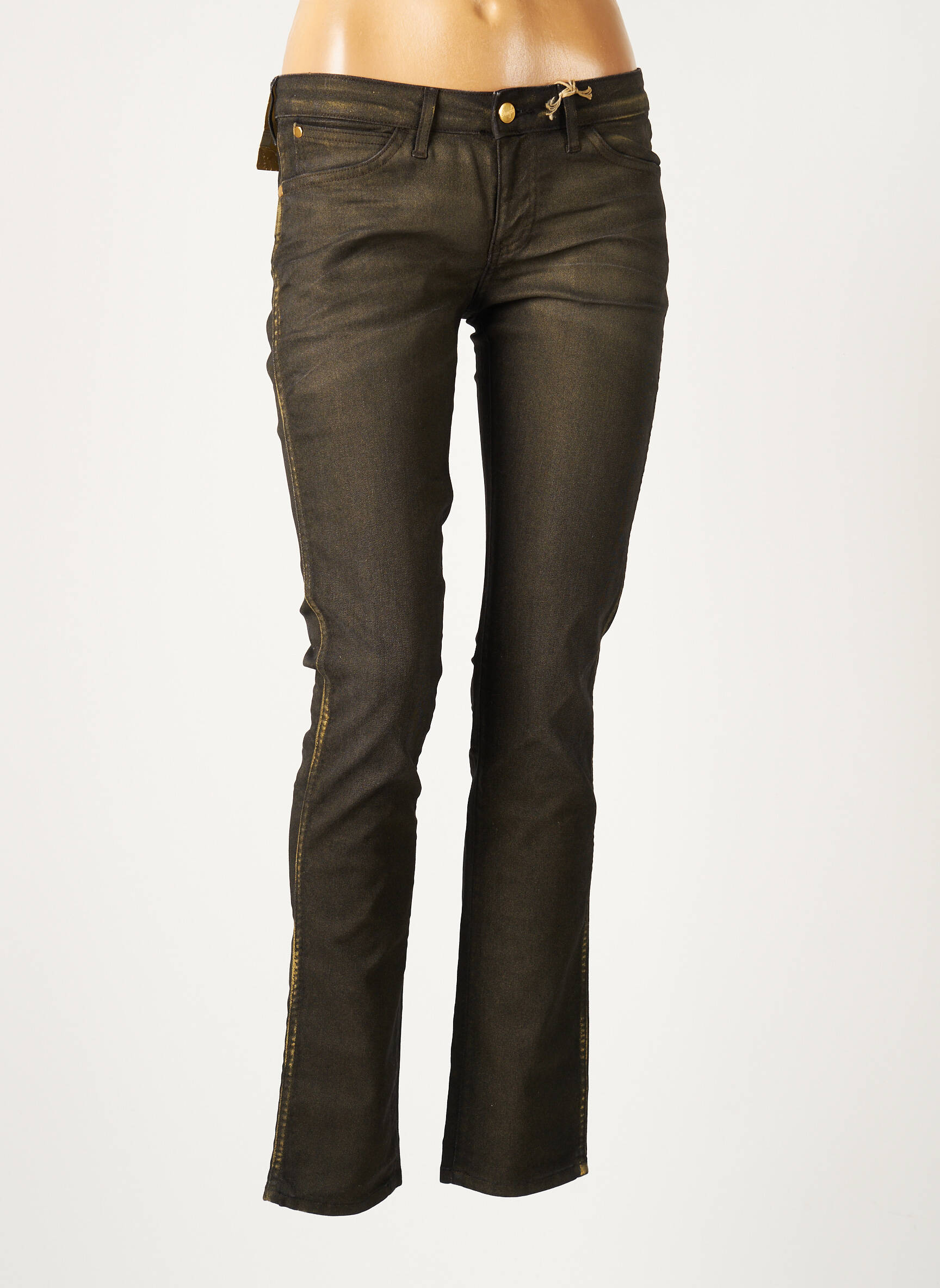 Wrangler Jeans Coupe Droite Femme De Couleur Noir En Destockage  1914173-noir00 - Modz