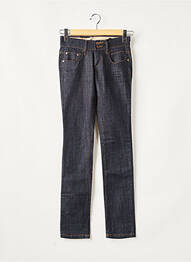 Jeans coupe slim broderie rivets taille basse bleu FIVE PM femme