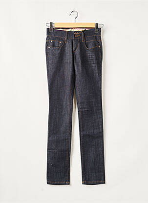 Jeans coupe slim broderie rivets taille basse bleu FIVE PM femme