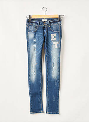 Jeans coupe slim slim taille basse bleu MET femme