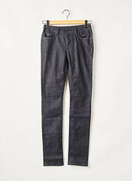 Jeans coupe slim broderie rivets taille basse bleu TEDDY SMITH femme