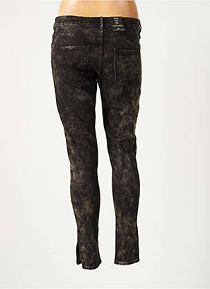 Jeans coupe slim effet usé délavé taille normale noir MAISON SCOTCH femme