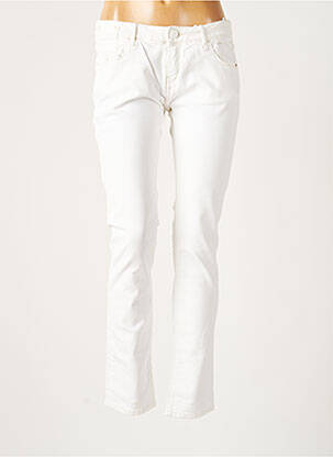 Jeans coupe slim blanc MAISON SCOTCH pour femme