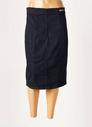 Jupe mi-longue coupe droite bleu GUESS femme