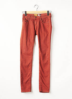 Jeans coupe slim stretch taille normale orange MAISON SCOTCH femme