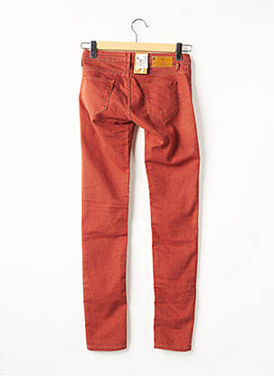 Jeans coupe slim stretch taille normale orange MAISON SCOTCH femme