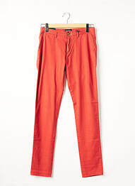 Pantalon chino tissage popeline taille basse rouge SCOTCH & SODA homme