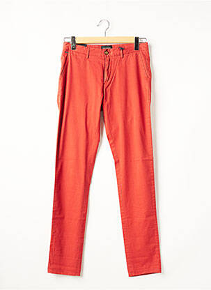 Pantalon chino tissage popeline taille basse rouge SCOTCH & SODA homme