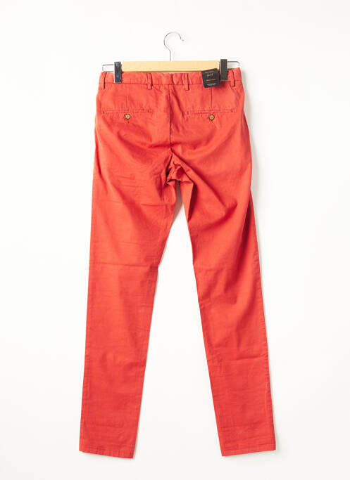 Pantalon chino tissage popeline taille basse rouge SCOTCH & SODA homme