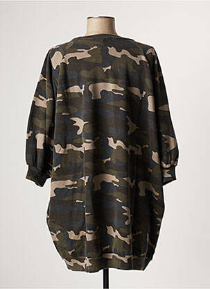 Sweat-shirt stretch manches 3/4 vert RAGDOLL femme