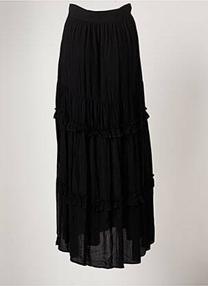 Jupe longue coupe droite noir MARGAUX LONNBERG femme