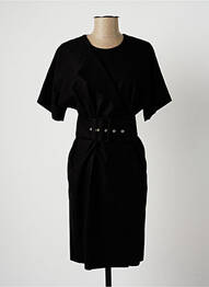 Robe mi-longue manches courtes manches courtes noir SET femme