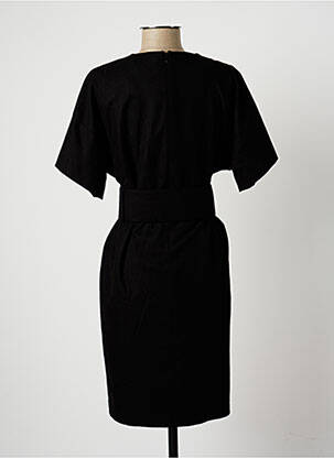 Robe mi-longue manches courtes manches courtes noir SET femme