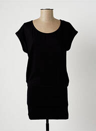 Robe de plage manches courtes noir MAJESTIC FILATURES femme