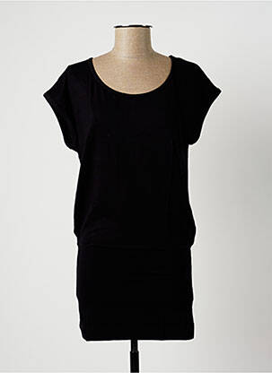 Robe de plage manches courtes noir MAJESTIC FILATURES femme