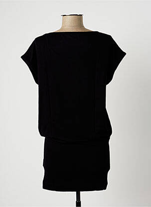 Robe de plage manches courtes noir MAJESTIC FILATURES femme