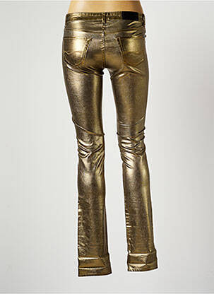 Pantalon droit stretch taille normale jaune RENHSEN femme