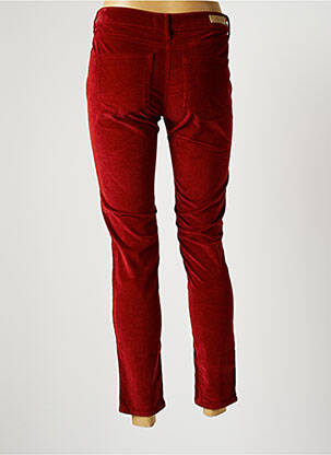 Pantalon droit stretch taille normale rouge FIVE femme