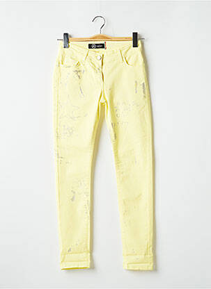 Pantalon slim stretch taille normale jaune RELISH femme