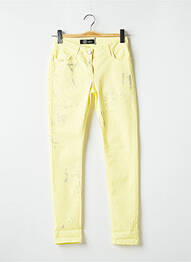 Pantalon slim stretch taille normale jaune RELISH femme