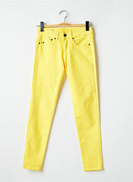 Pantalon slim stretch taille normale jaune CORLEONE femme