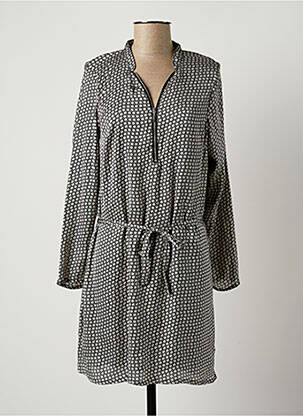 Robe courte manches longues manches longues gris ROSE ELECTRON femme