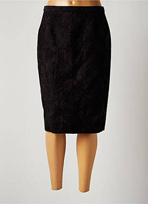 Jupe mi-longue coupe droite noir PAUPORTÉ femme