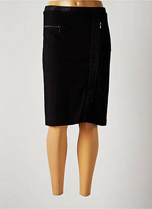 Jupe mi-longue coupe droite noir GUY DUBOUIS femme