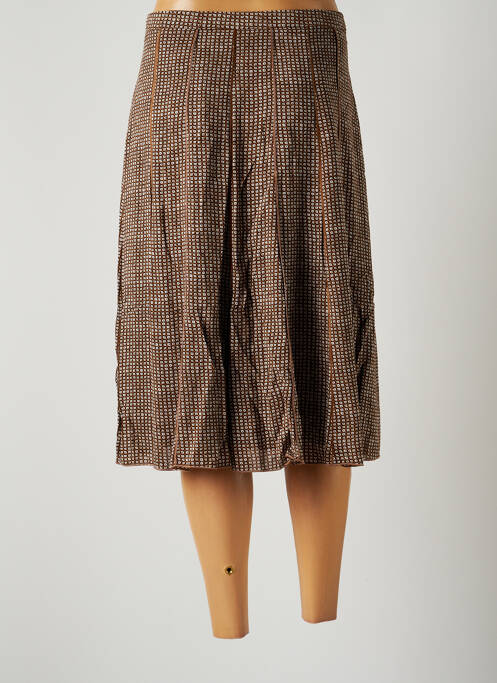 Jupe mi-longue marron PAUPORTÉ pour femme