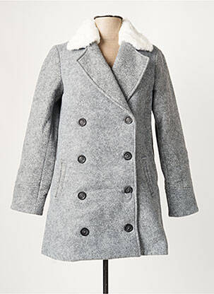 Manteau long coupe droite sans capuche gris MINUIT SUR TERRE femme