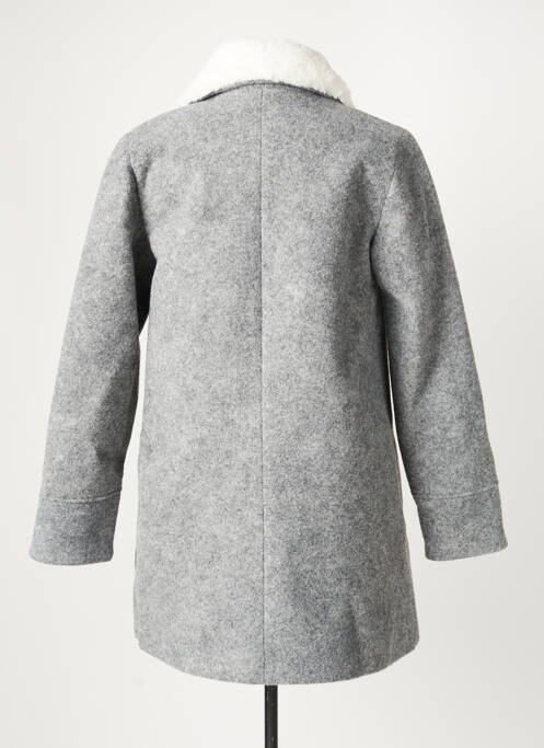 Manteau long coupe droite sans capuche gris MINUIT SUR TERRE femme