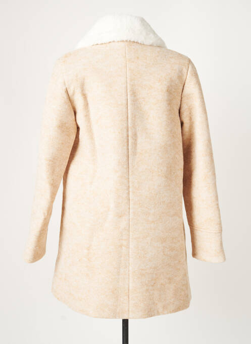 Manteau long coupe droite sans capuche beige MINUIT SUR TERRE femme