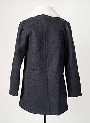 Manteau long coupe droite sans capuche bleu MINUIT SUR TERRE femme