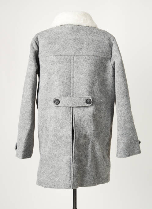 Manteau long coupe droite sans capuche gris MINUIT SUR TERRE femme