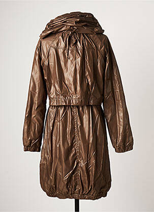 Imperméable manches longues sans capuche marron ARELINE femme