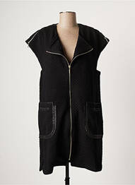 Robe courte sans manche sans manche noir ARELINE femme