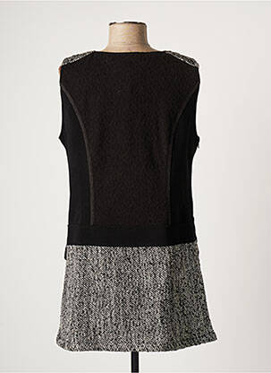 Robe courte sans manche sans manche noir ARELINE femme