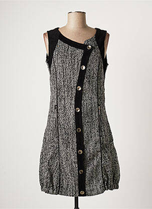 Robe courte sans manche sans manche noir ARELINE femme