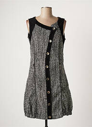 Robe courte sans manche sans manche noir ARELINE femme
