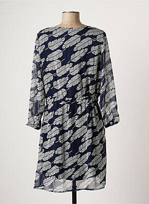 Robe mi-longue coupe fluide manches longues bleu IT HIPPIE femme