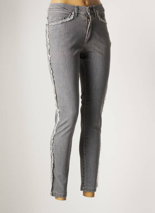 Jeans coupe slim gris AQUAJEANS pour femme